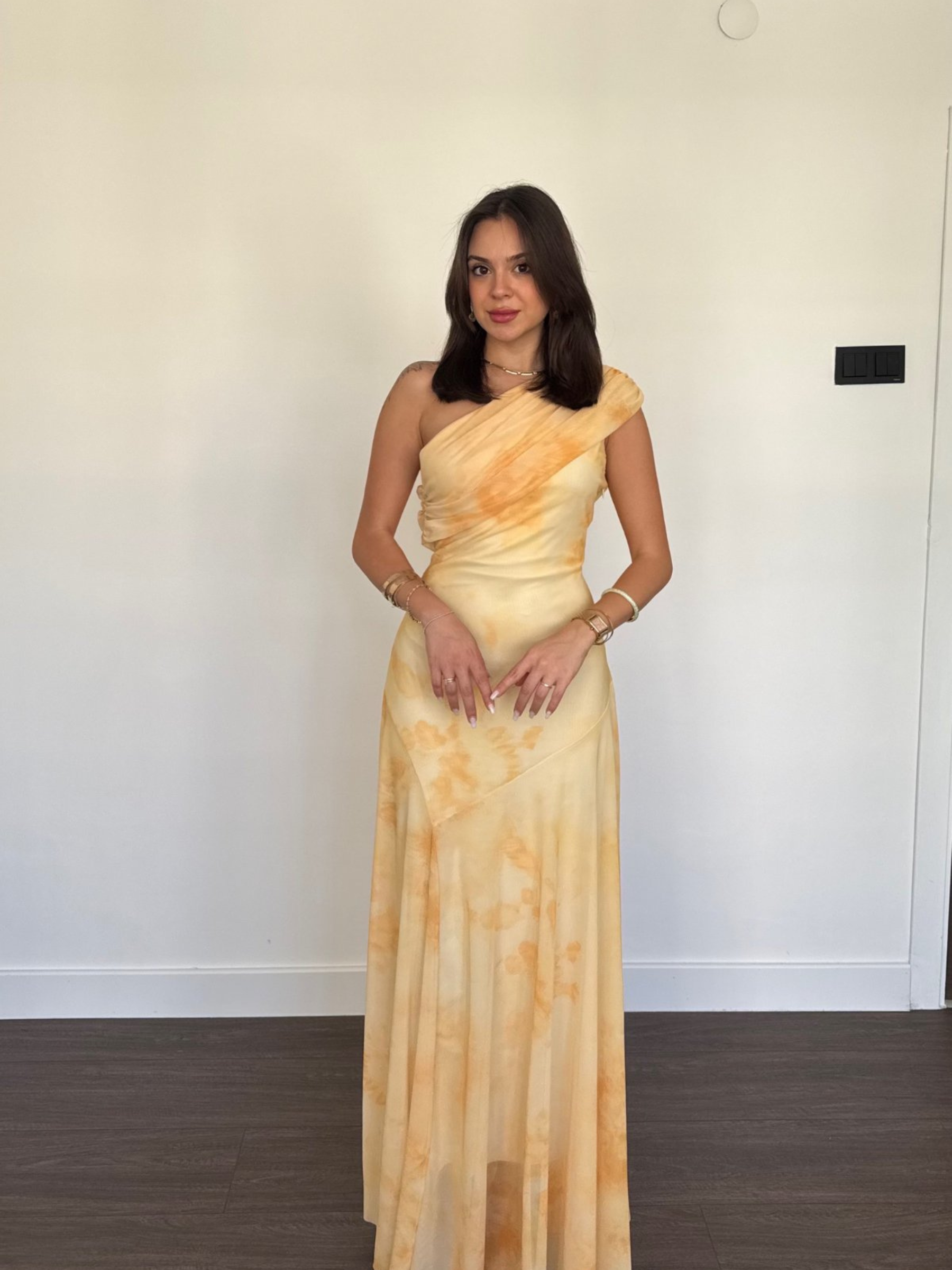Rayon – Robe Longue Asymétrique