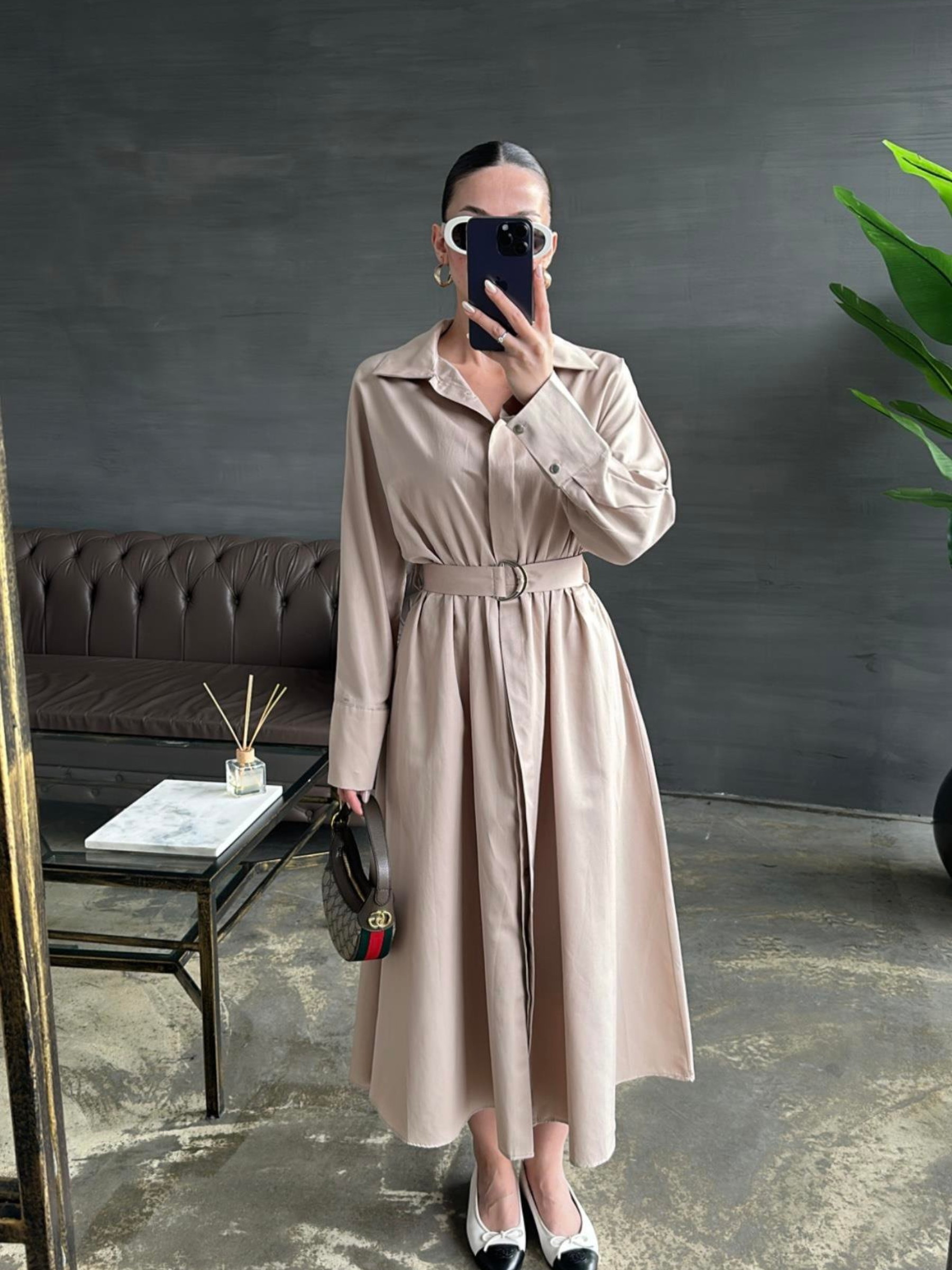 Clara – Robe Élégante Longue en Coton