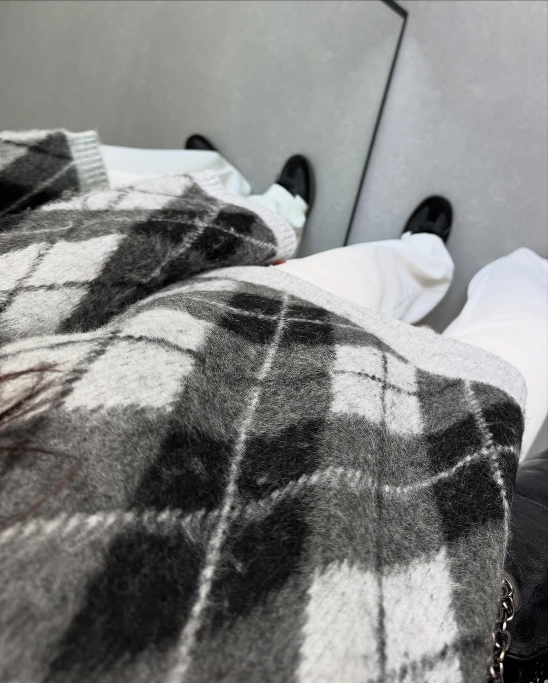 Cozy - Tricot Losanges Gris