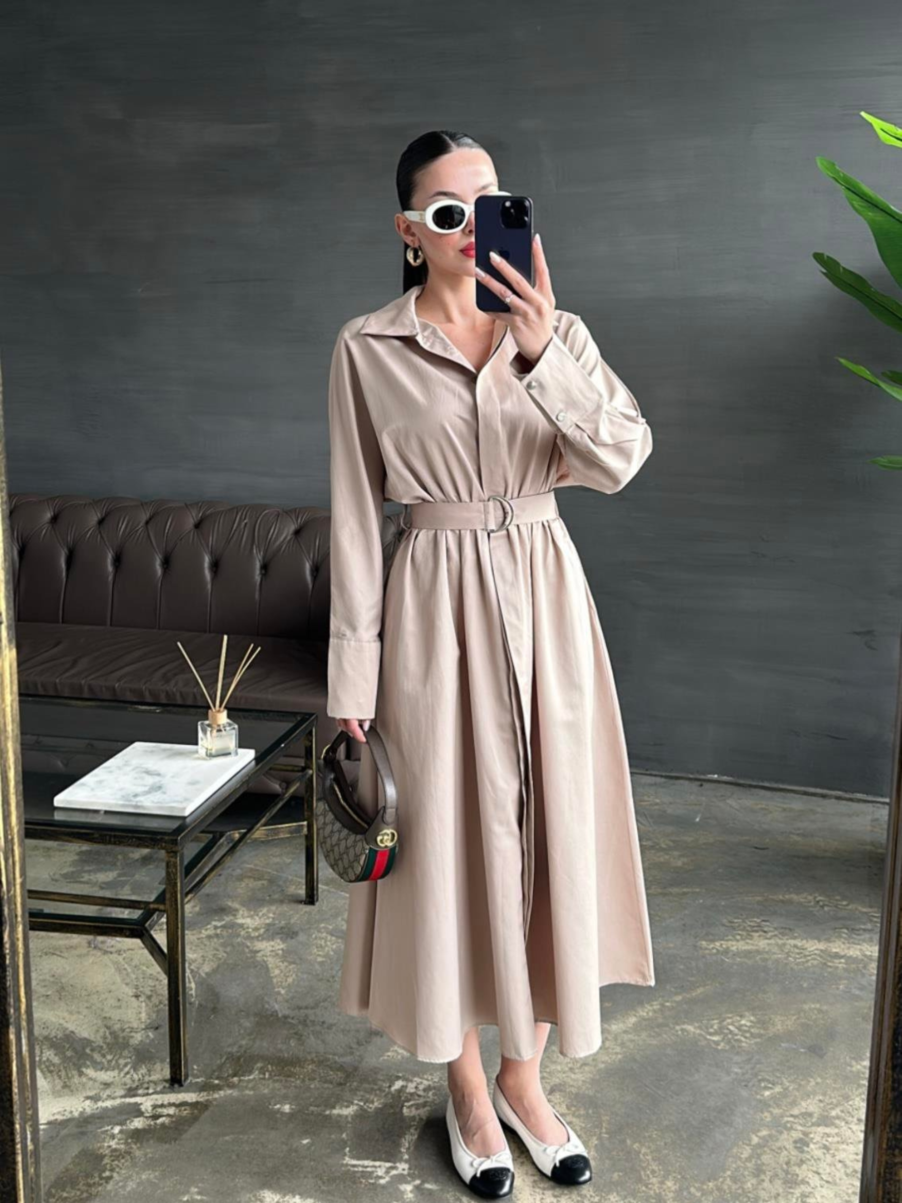 Clara – Robe Élégante Longue en Coton