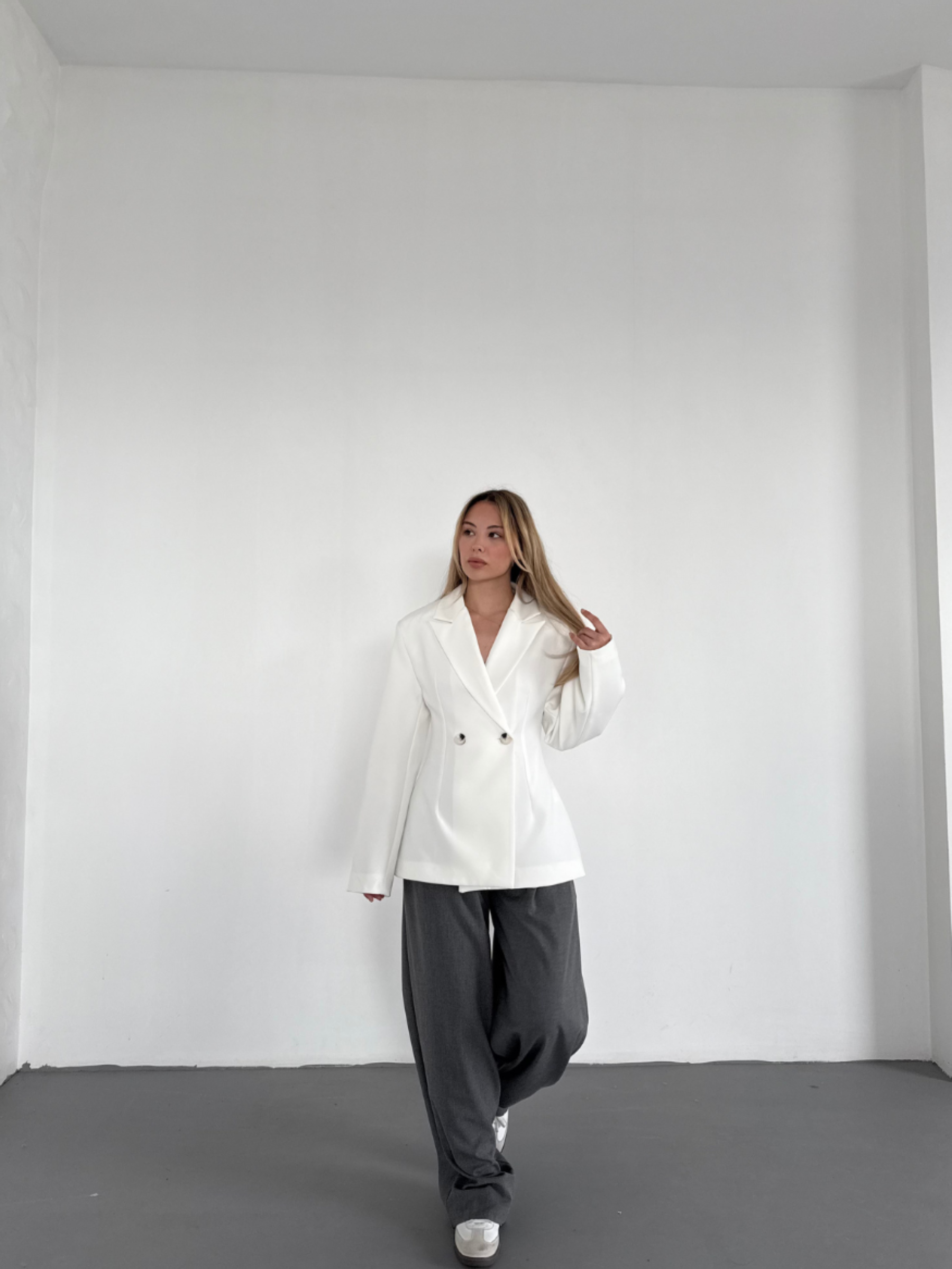 Lucy - Blazer Structuré Blanc