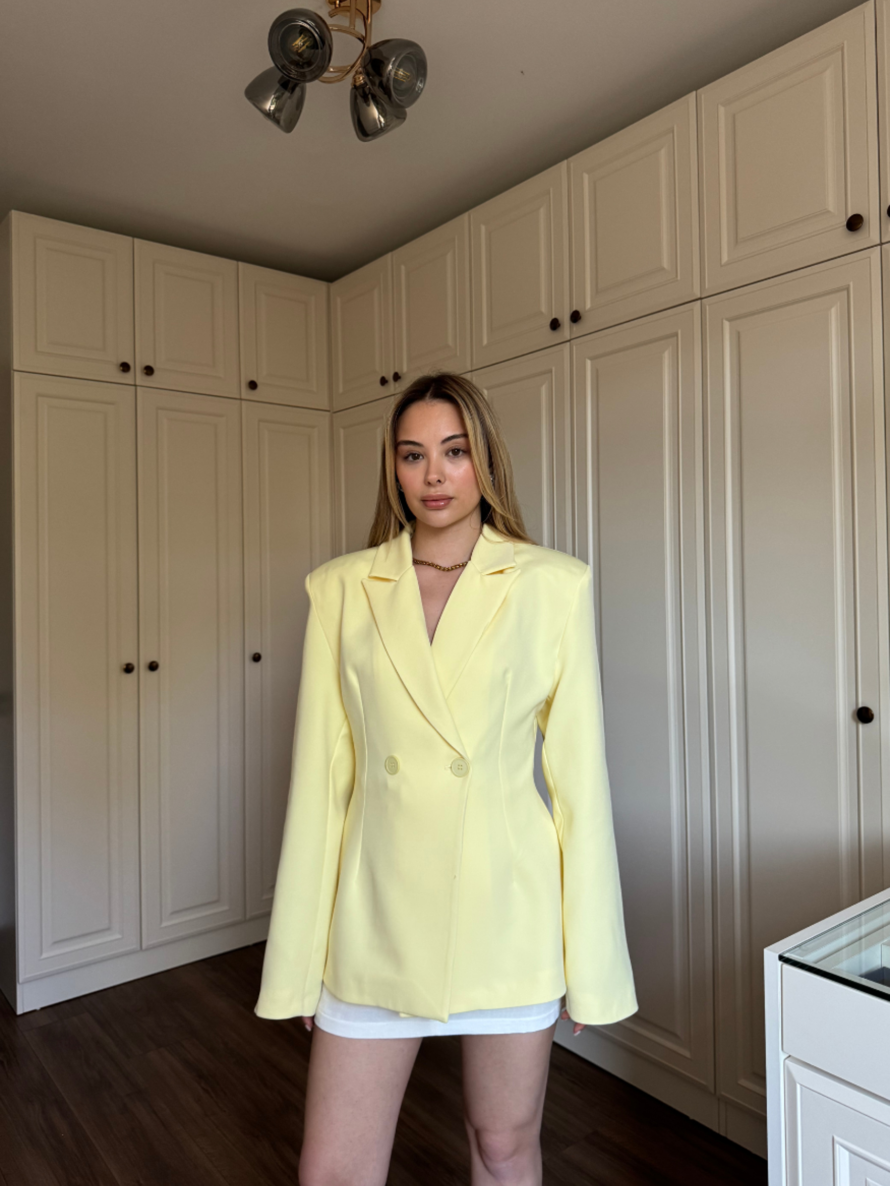 Lucy - Blazer Structuré Jaune