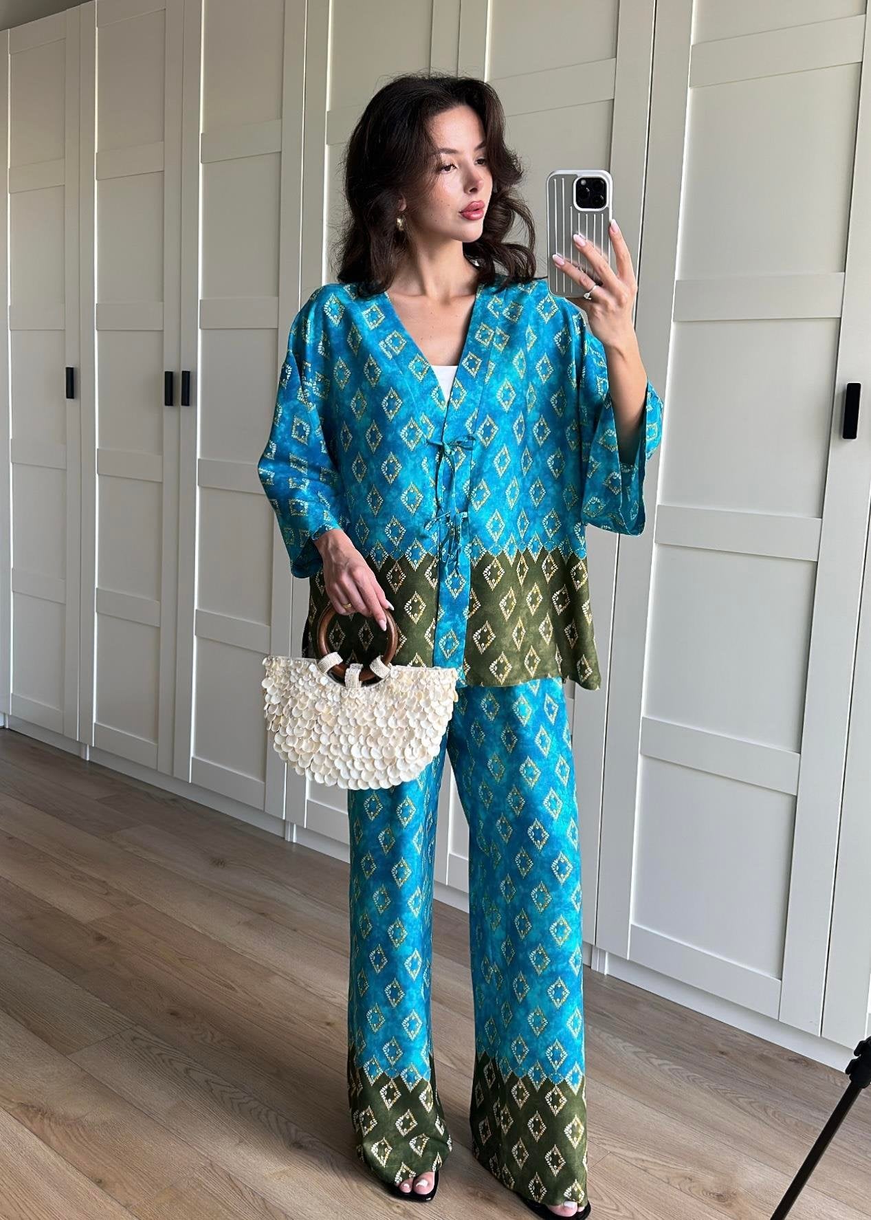 Indra - Ensemble kimono imprimé