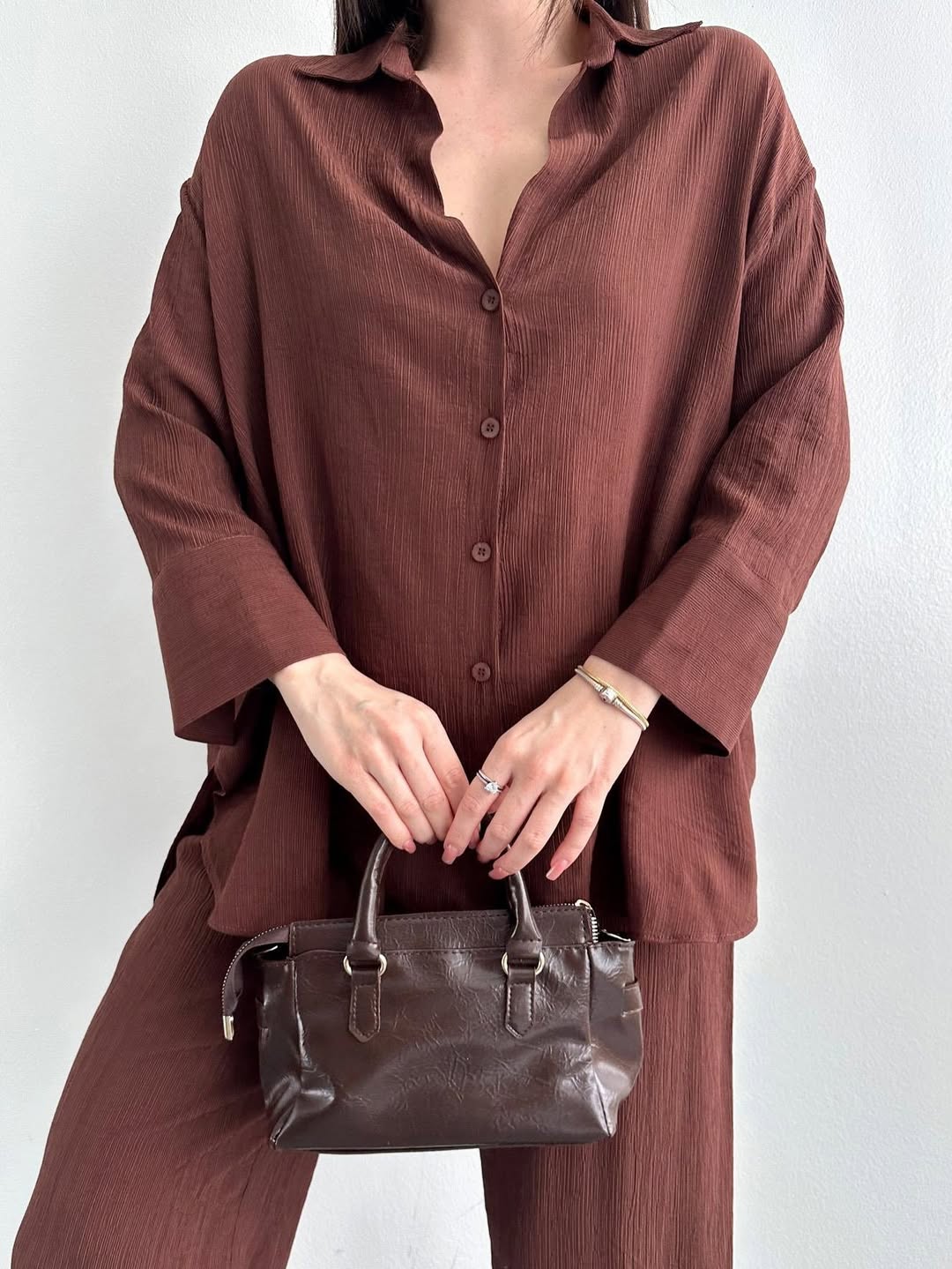 Mario – Ensemble chemise oversize et pantalon fluide