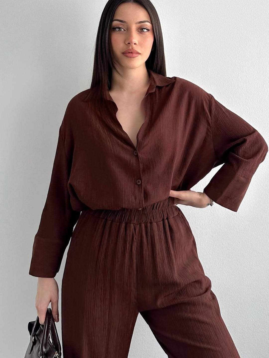 Mario – Ensemble chemise oversize et pantalon fluide