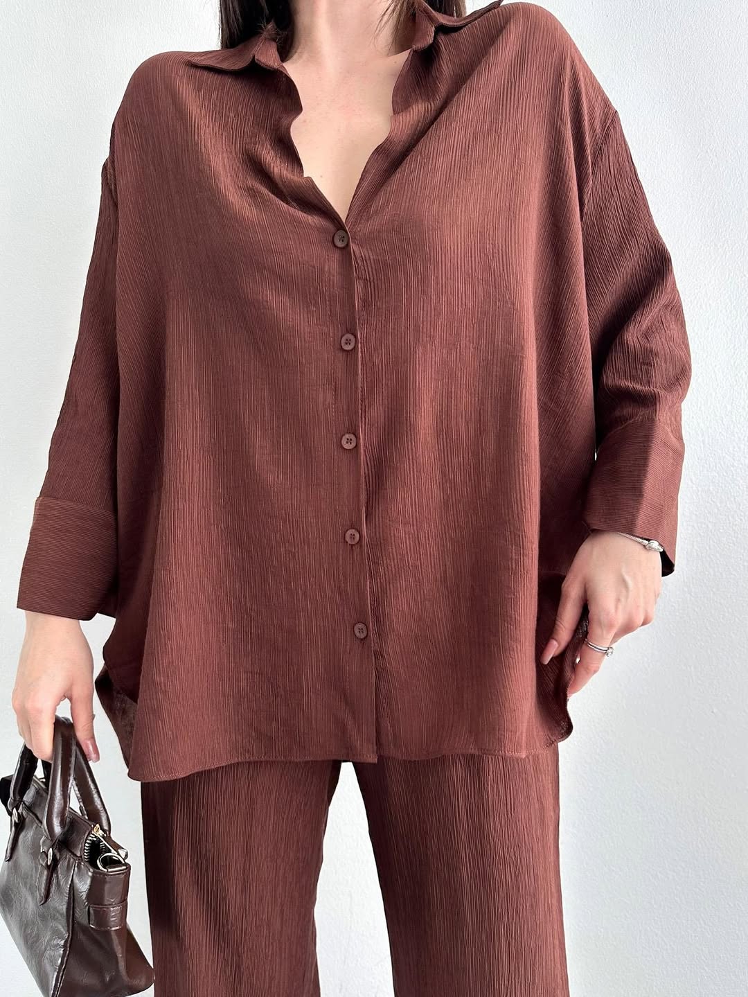 Mario – Ensemble chemise oversize et pantalon fluide