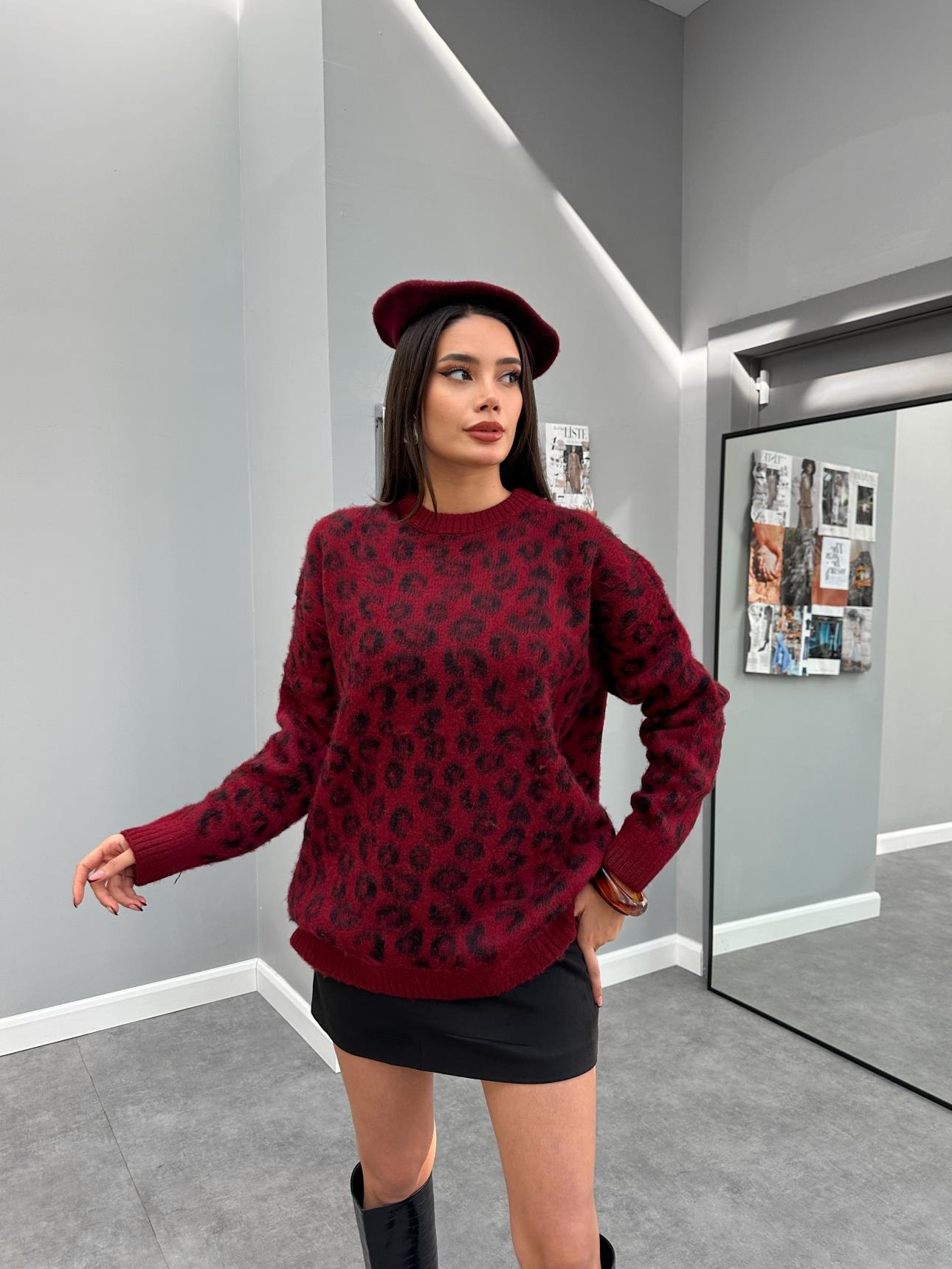 Glam - Pull En Maille Bordeaux