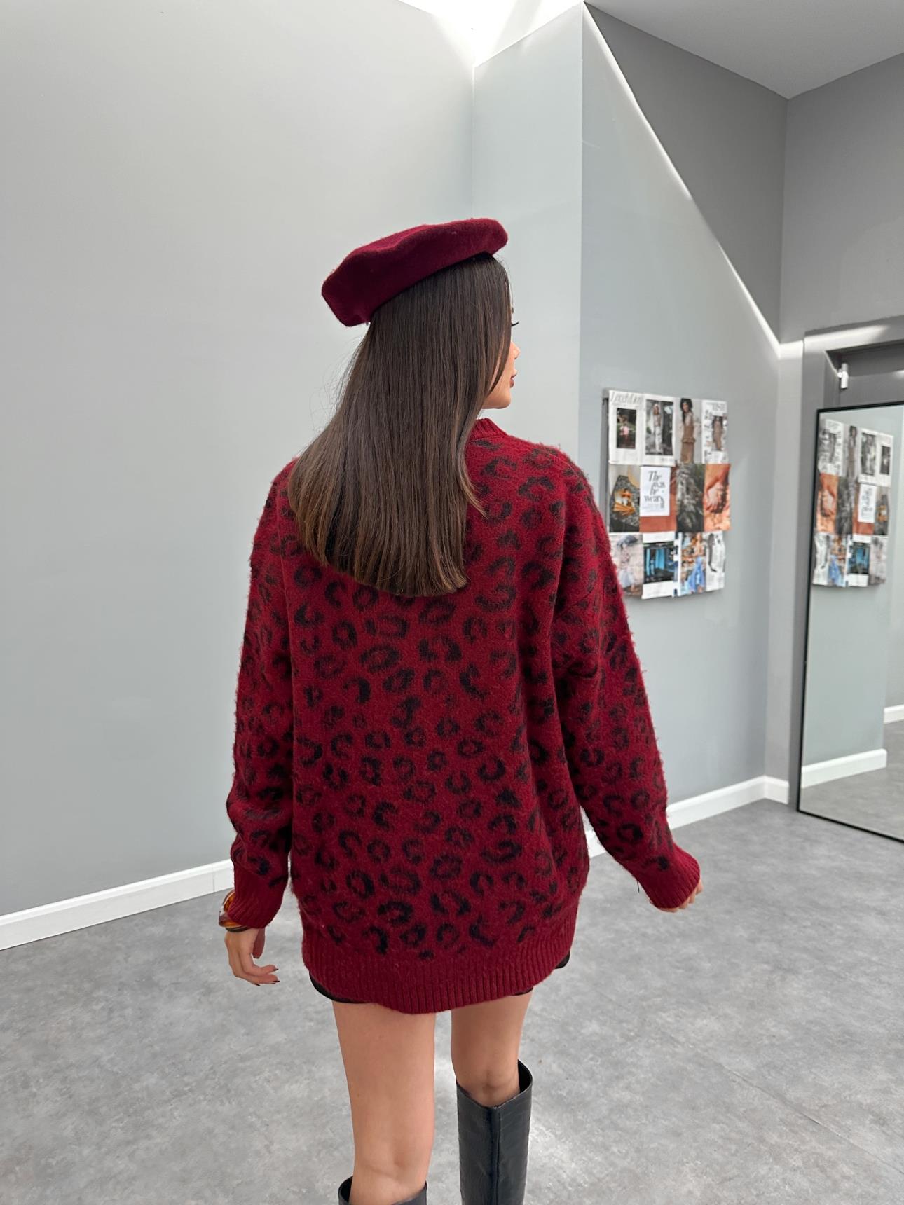 Glam - Pull En Maille Bordeaux