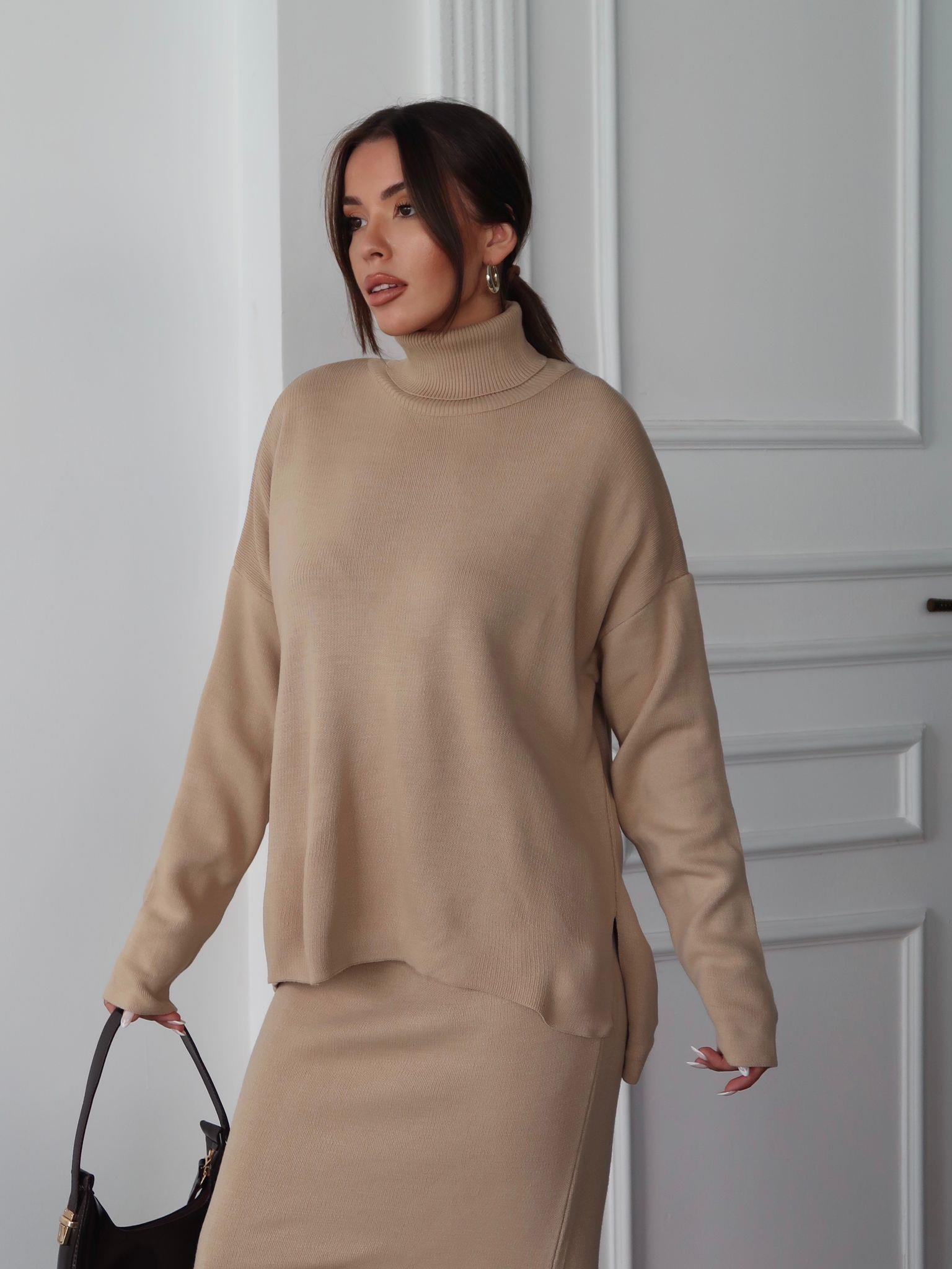 Shanna - Ensemble Pull & Jupe Beige