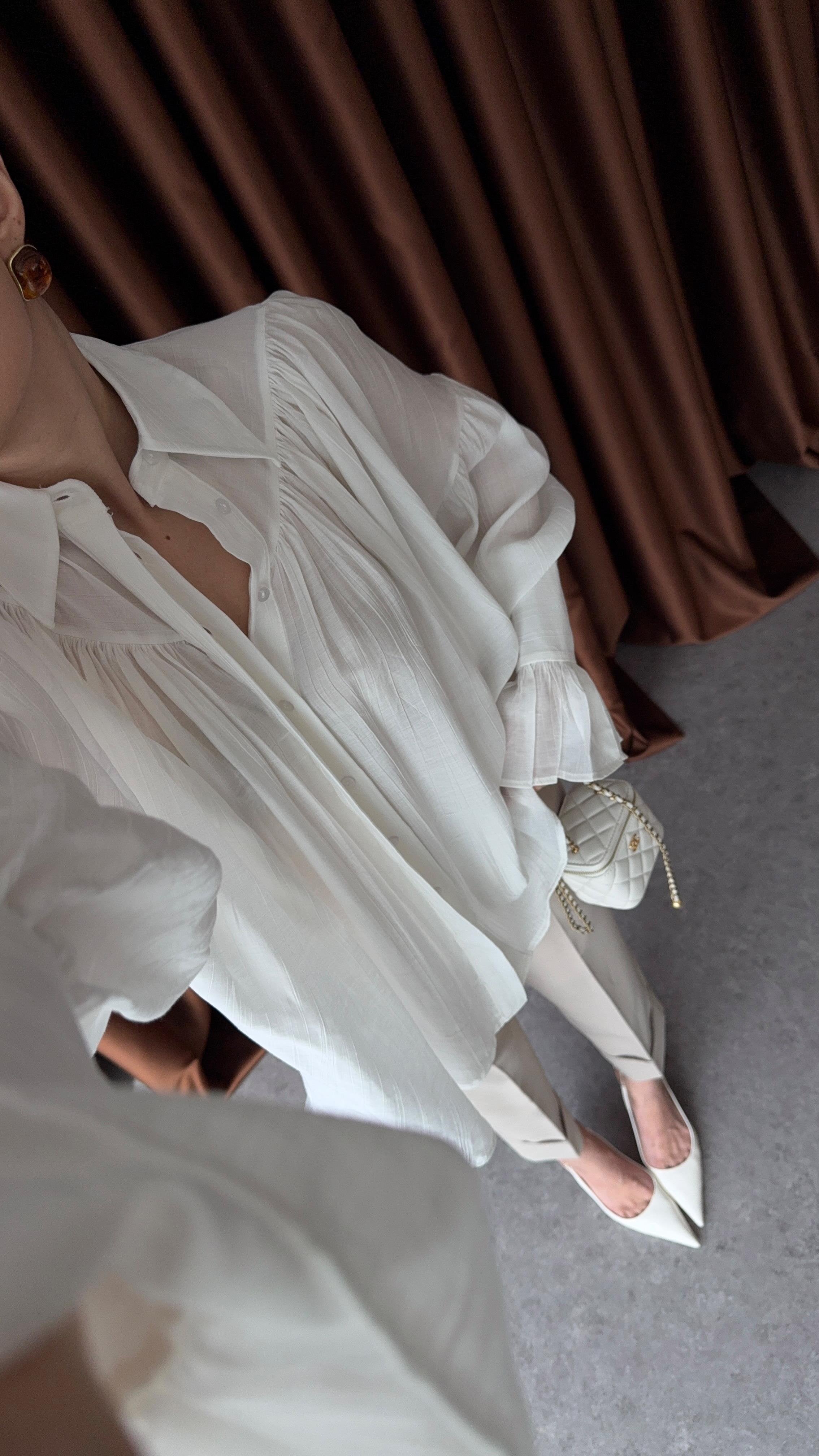 Cloé - Chemise Oversize, Intemporelle Et Raffinée Blanche