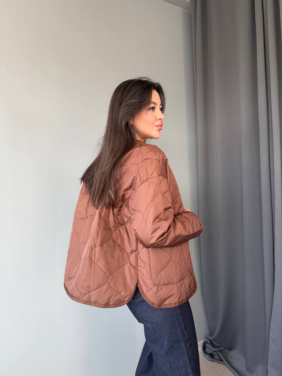 Ruby - Veste Matelassée Oversize Marron