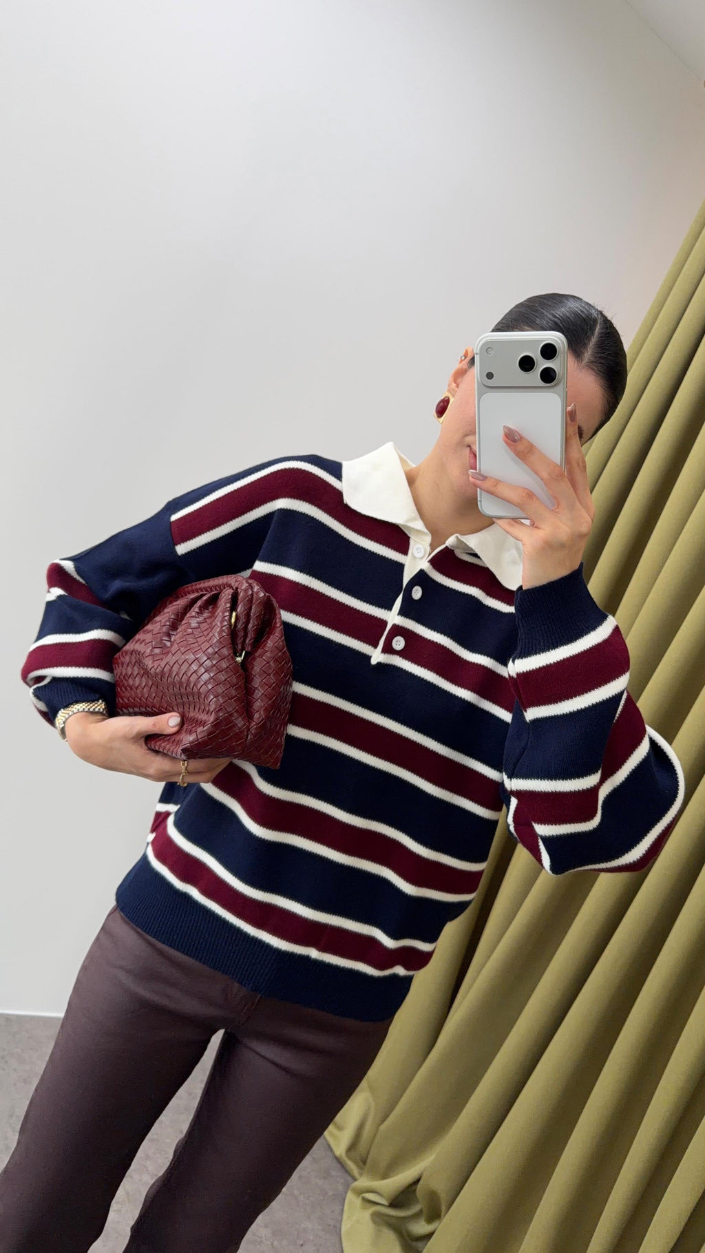 Polois - Pull à Rayures Bleu