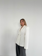 Lucy - Blazer Structuré Blanc