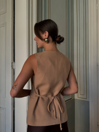 Amélie - Gilet Sans Manches Boutonné