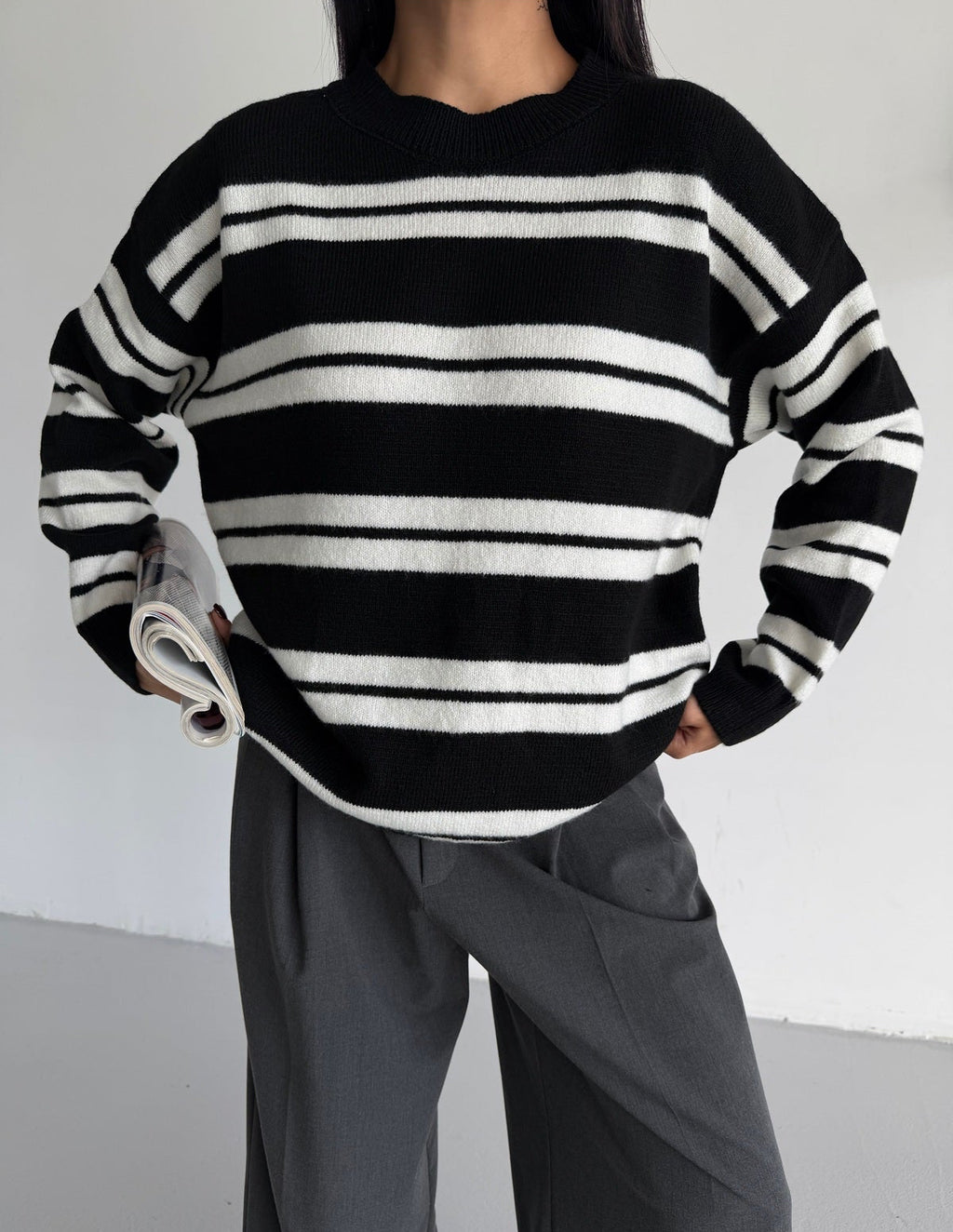 Ranelle - Pull à Rayures Noir