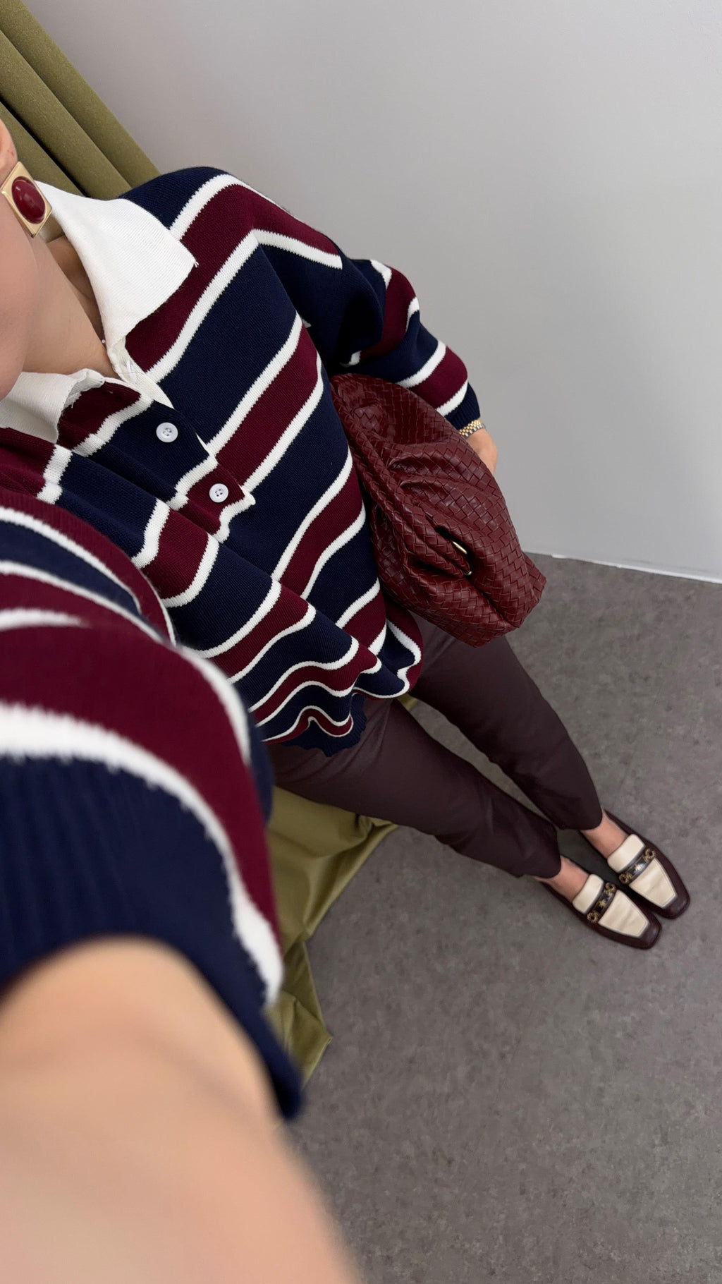 Polois - Pull à Rayures Bleu