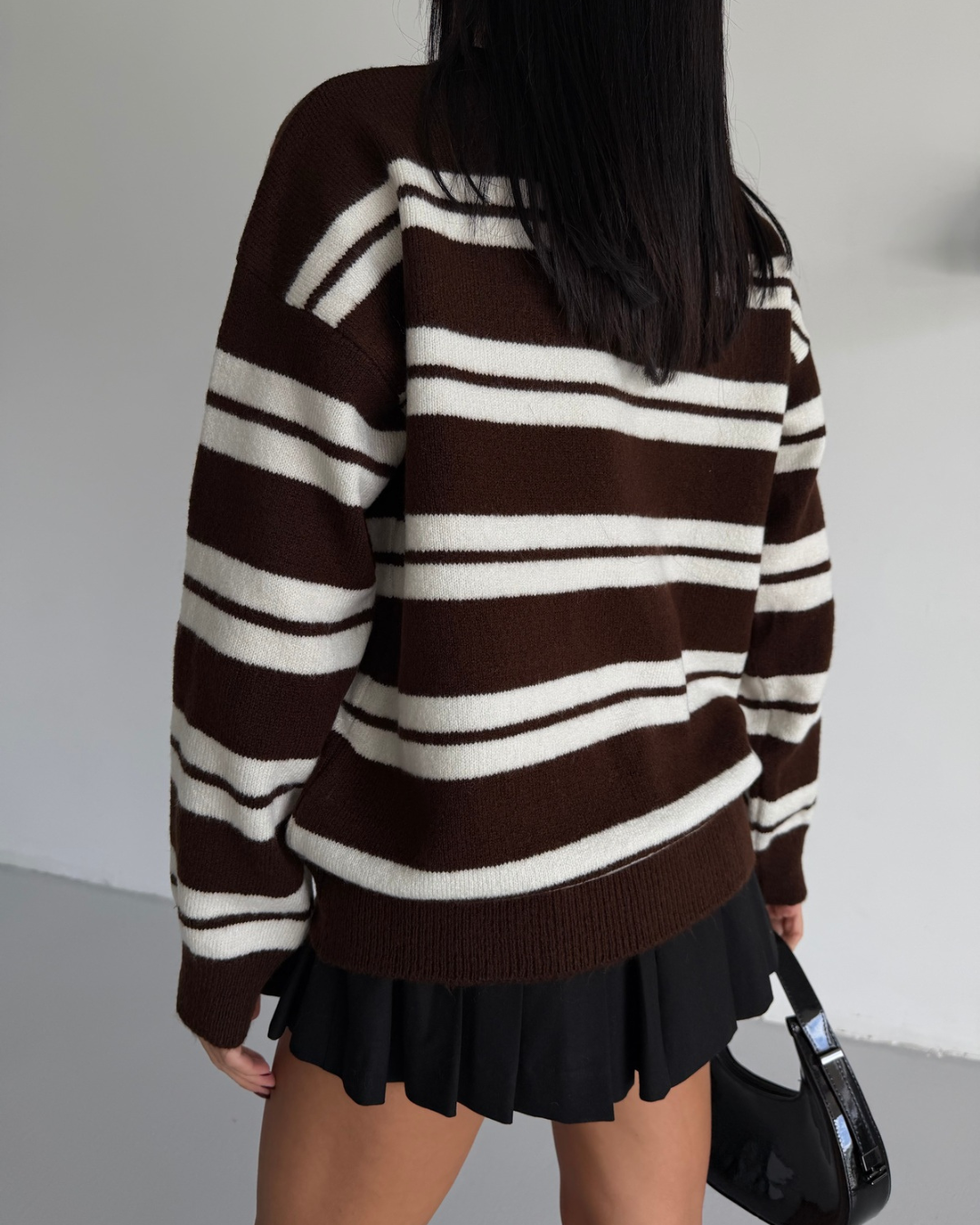 Ranelle - Pull à Rayures Marron