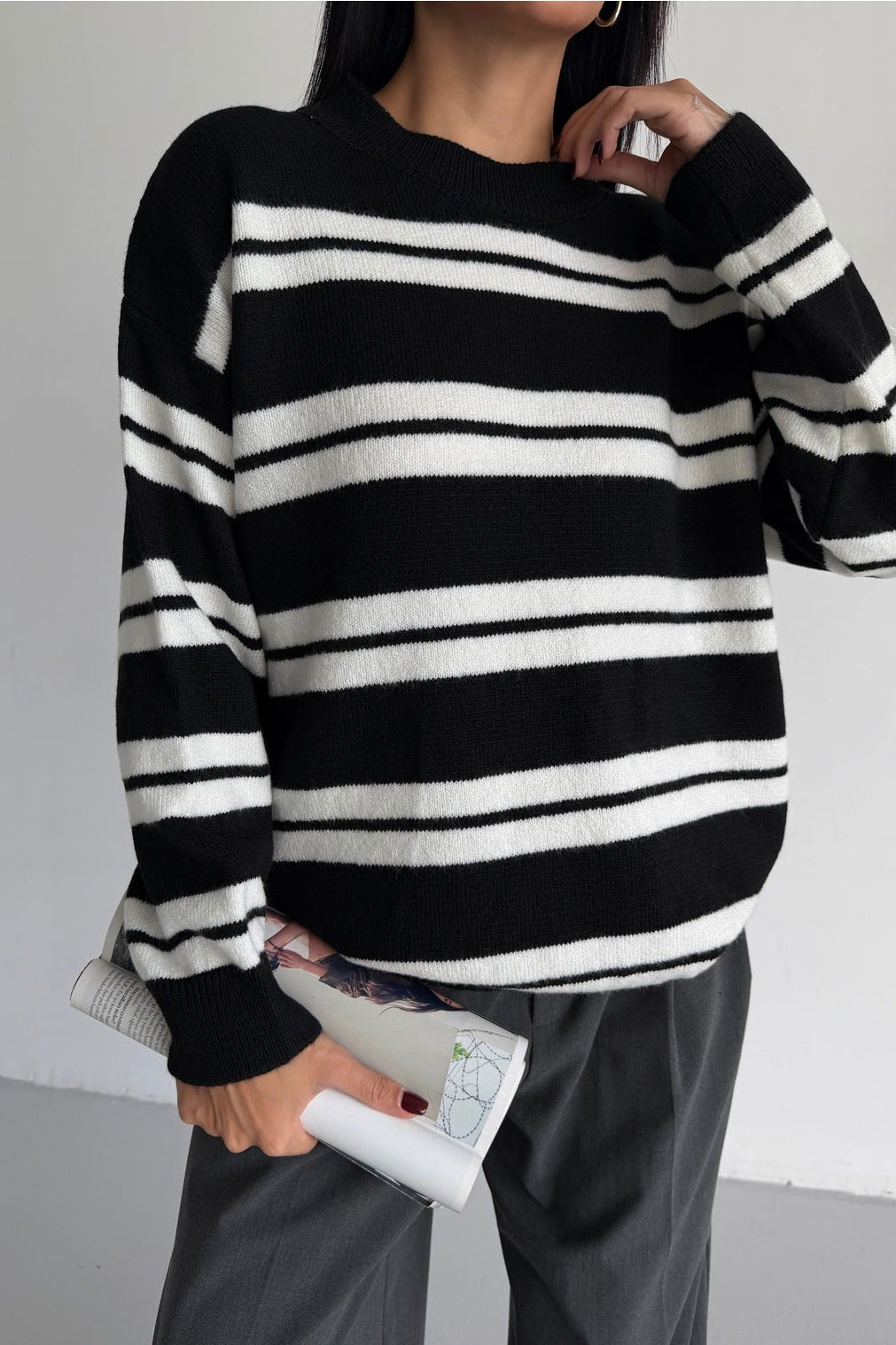 Ranelle - Pull à Rayures Noir