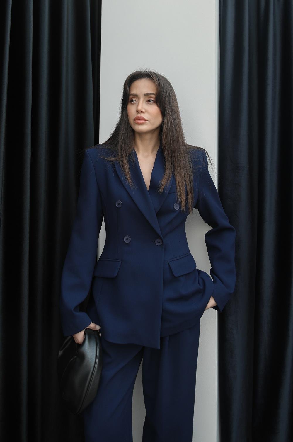 Tailleur Classy– Blazer & Pantalon Raffiné Bleu