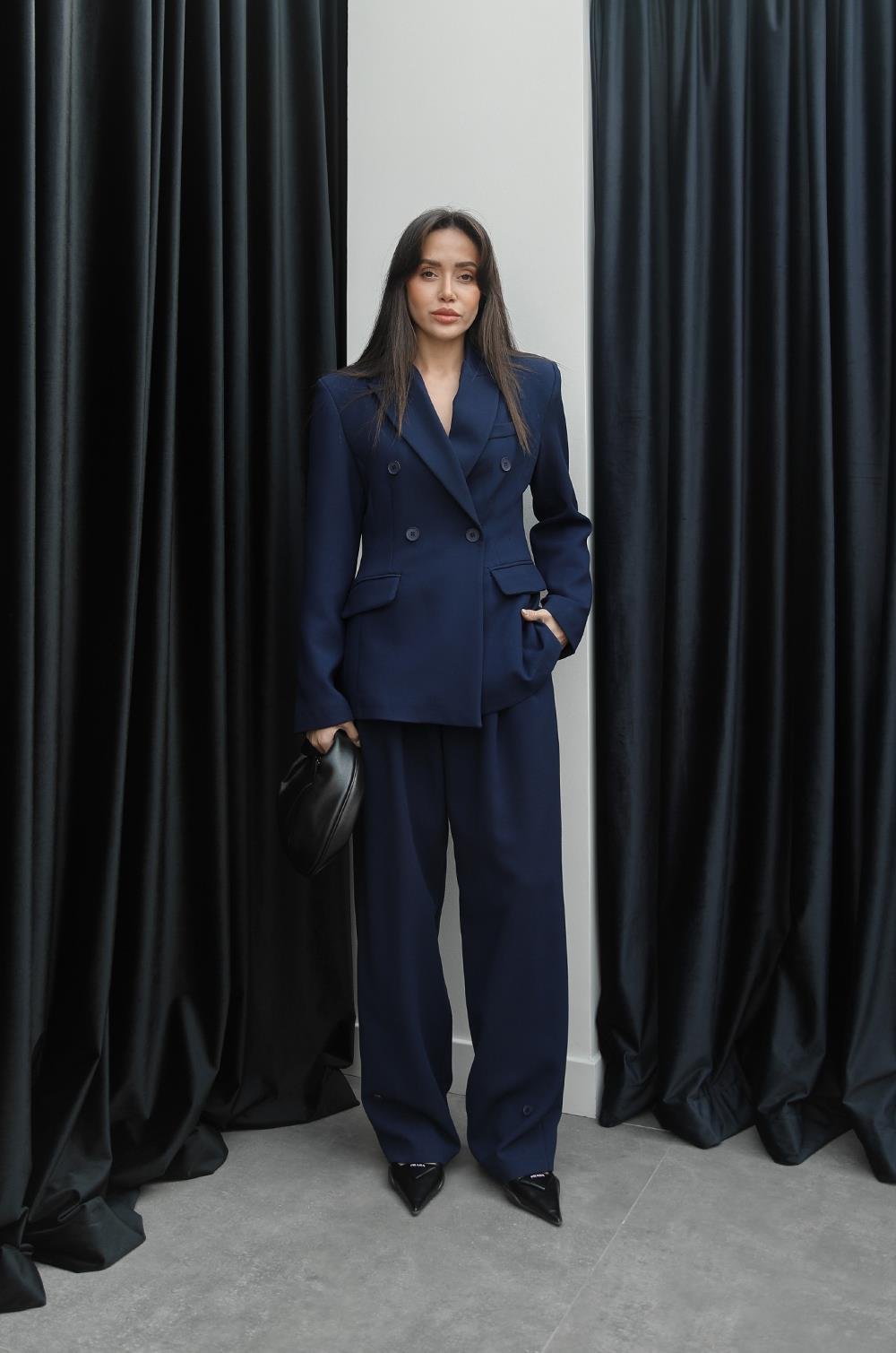 Tailleur Classy– Blazer & Pantalon Raffiné Bleu