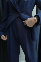 Tailleur Classy– Blazer & Pantalon Raffiné Bleu