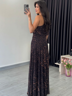 Bohème - Robe Longue Imprimé Léopard