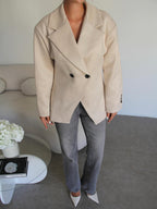 Pearl - Blazer croisé en daim