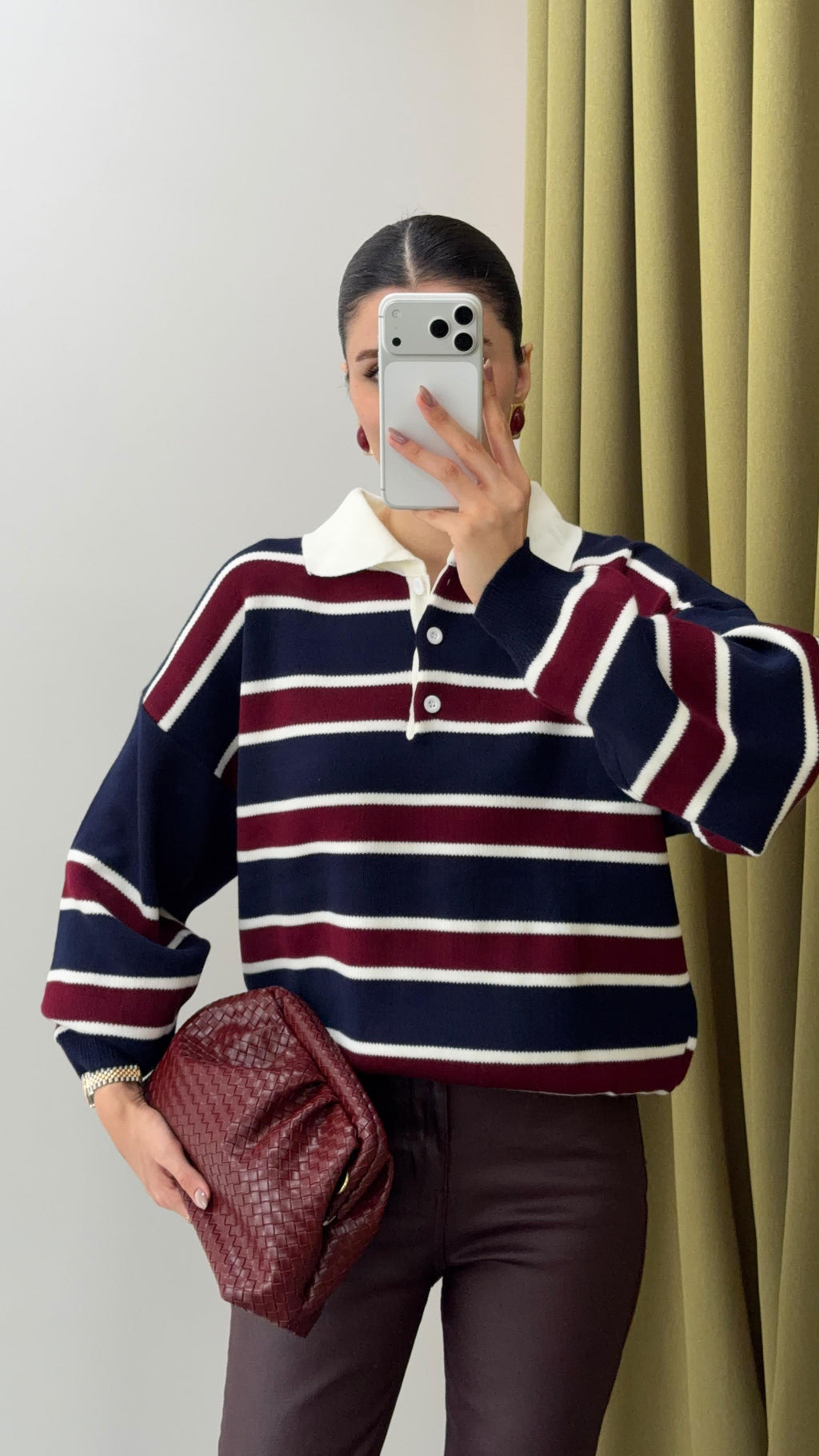 Polois - Pull à Rayures Bleu