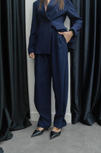Tailleur Classy– Blazer & Pantalon Raffiné Bleu