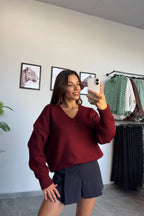 Valerie - Pull col V en maille