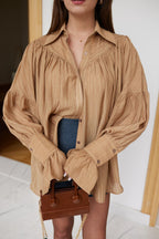 Cloé - Chemise Oversize, Intemporelle Et Raffinée Caramel